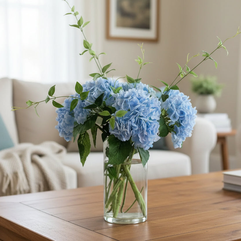 Blue Hydrangea Real Touch Stem - Coming Soon